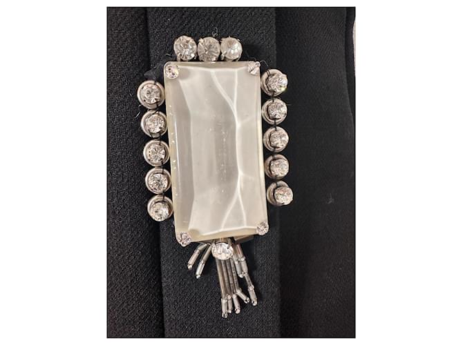 Prada abito con cabochon e strass Nero - vista 5
