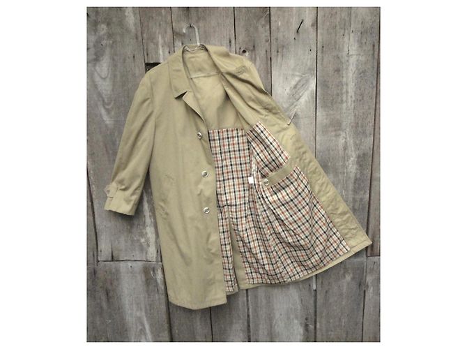 Autre Marque Impermeabile in gabardine di cotone beige uomo - vista 3