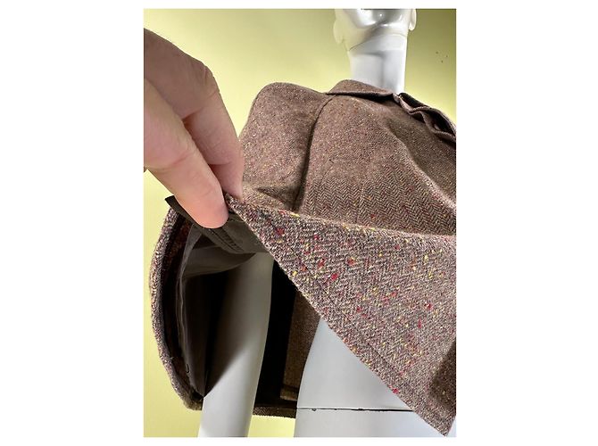 Abrigo corto Junya Watanabe estilo poncho lana Multicolor - vista 9