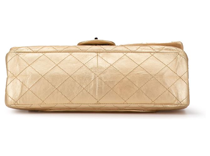 Chanel Gold Reissue 2.55 in pelle di vitello invecchiata Double Flap 227 D'oro - vista 3