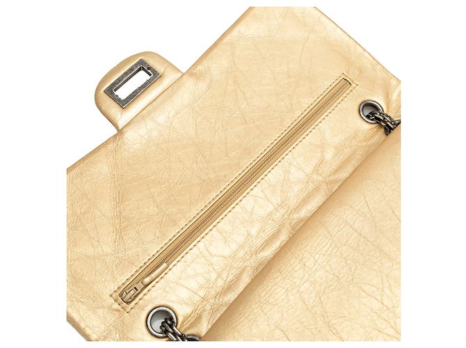 Chanel Gold Reissue 2.55 in pelle di vitello invecchiata Double Flap 227 D'oro - vista 7