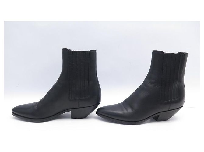 STIVALI CHELSEA WEST SAINT LAURENT 549214 ANFIBI 37 SCARPE NERE - vista 2