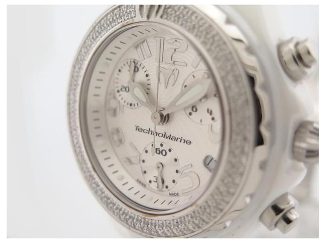TECHNOMARINE TECHNODIAMOND WEISSE KERAMIK DTC55C 39MM QUARZ UHR Weiß - Ansicht 2