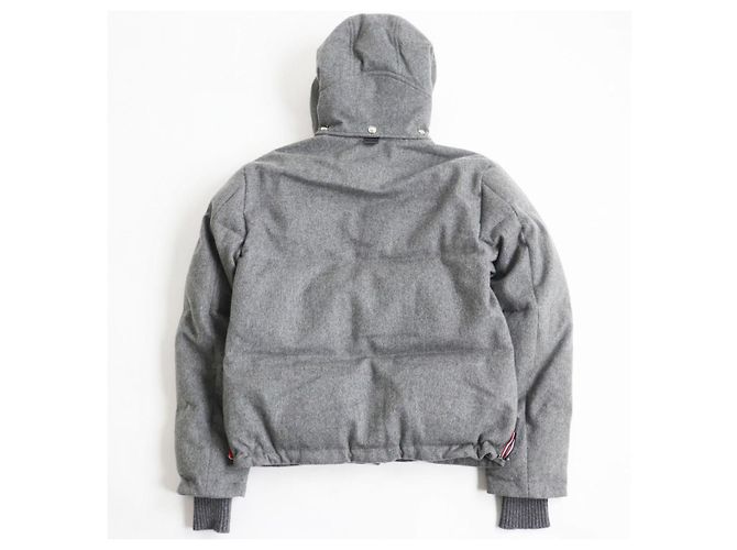 Giacca bomber in cashmere Thom Browne grigia - vista 4