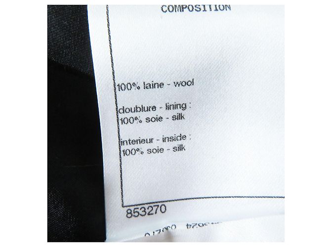 Chanel Woll-Tweed-Hose COCO Mark Grau 36 Braun - Ansicht 10
