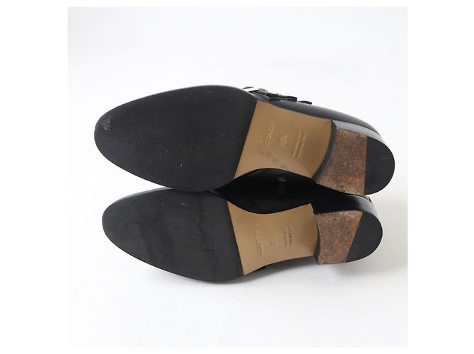 Hermès Botas de Tobillo de Cuero HERMES Medor Collier de Chien Negro Oro - vista 7