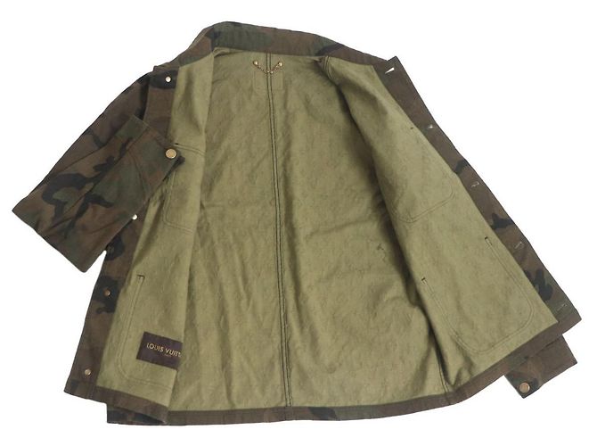 Louis Vuitton x Supreme Monogram Camouflage Jeansjacke - vista 3