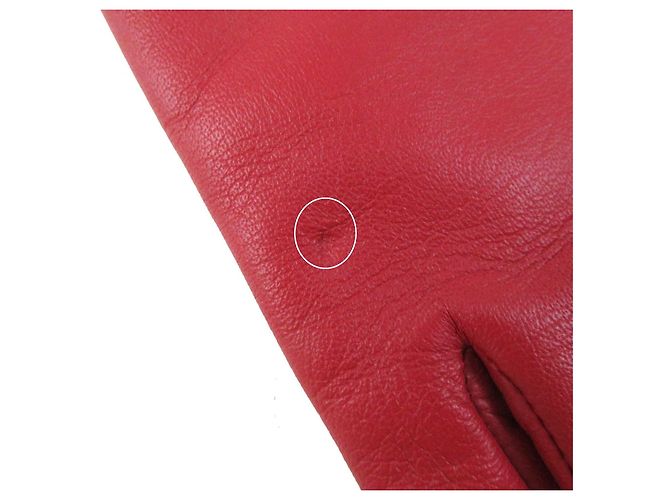 Guantes de cuero y lana rojos para mujer COACH - vista 12