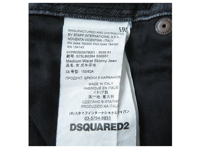 Calça jeans preta DSQUARED2 para mulheres - vista 13