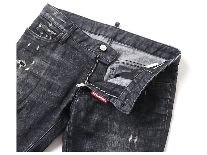 Calça jeans preta DSQUARED2 para mulheres - vista 4