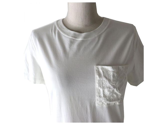 Hermès Tunika in cotone Hermes bianca 34 Bianco - vista 4