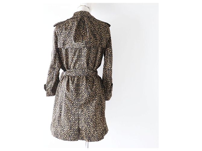 Abrigo trench de nylon leopardo Louis Vuitton marrón - vista 3