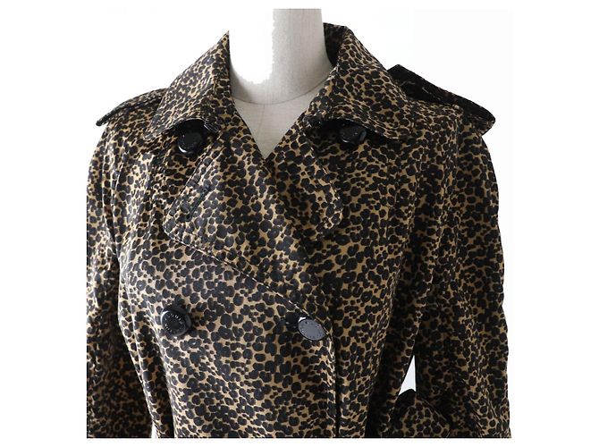 Abrigo trench de nylon leopardo Louis Vuitton marrón - vista 4