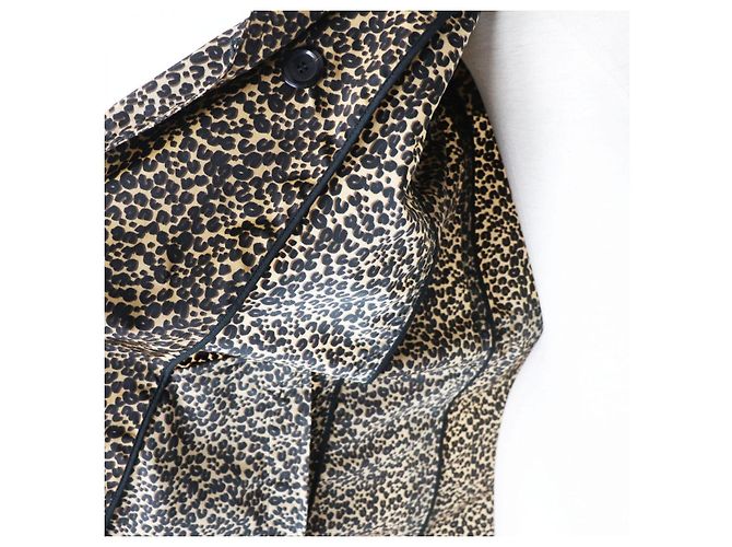 Abrigo trench de nylon leopardo Louis Vuitton marrón - vista 5