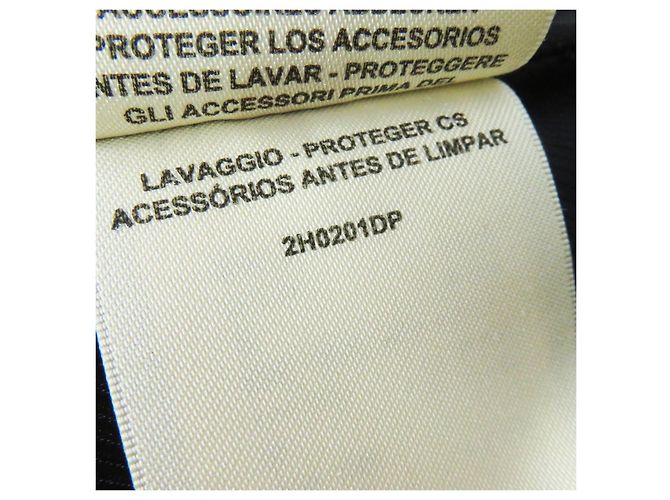 Hermès HERMES schwarze Woll-Nylon-Doppelreiherjacke - Ansicht 10
