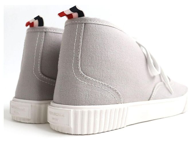 Tênis mid-top em lona Thom Browne cinza 8 - vista 6