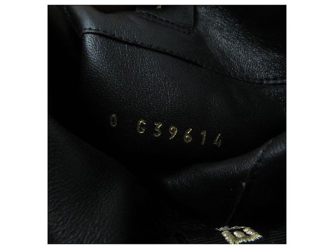 Botas largas de cuero y tweed Chanel G39614 negras - vista 10