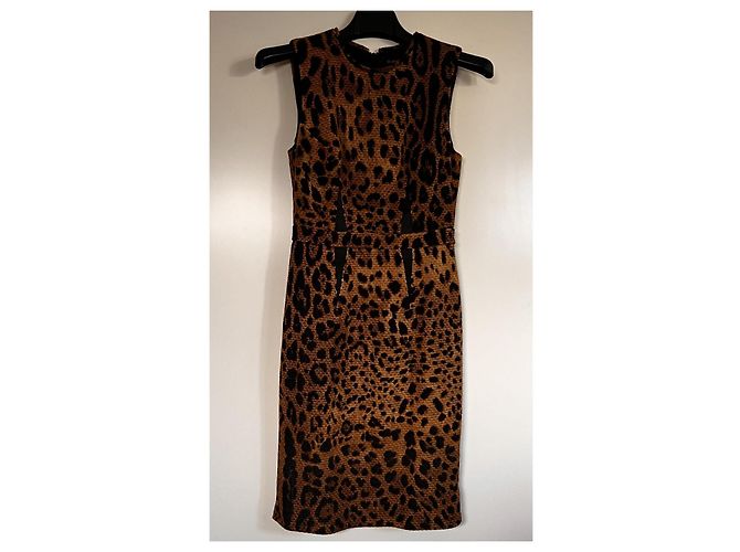 Vestido de algodón marrón Roberto Cavalli Castaño - vista 11