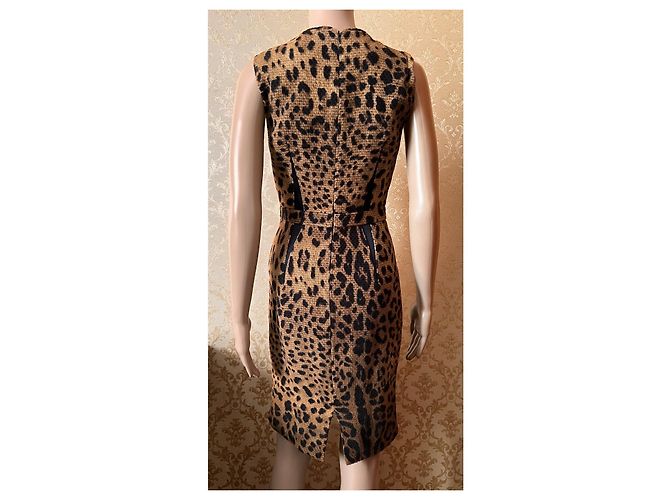Vestido de algodón marrón Roberto Cavalli Castaño - vista 9