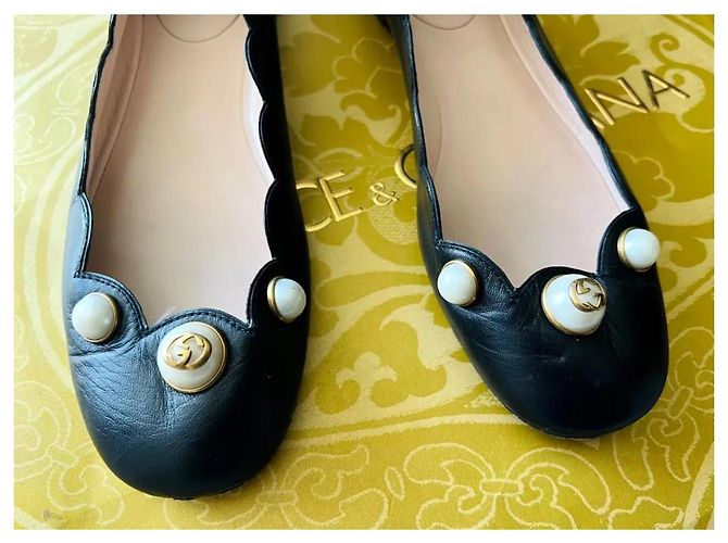 Bailarinas Gucci de piel negra 36IT Negro - vista 2