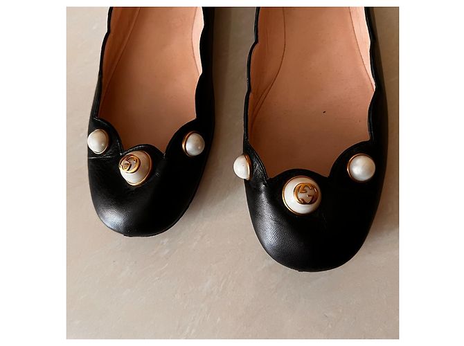 Bailarinas Gucci de piel negra 36IT Negro - vista 5