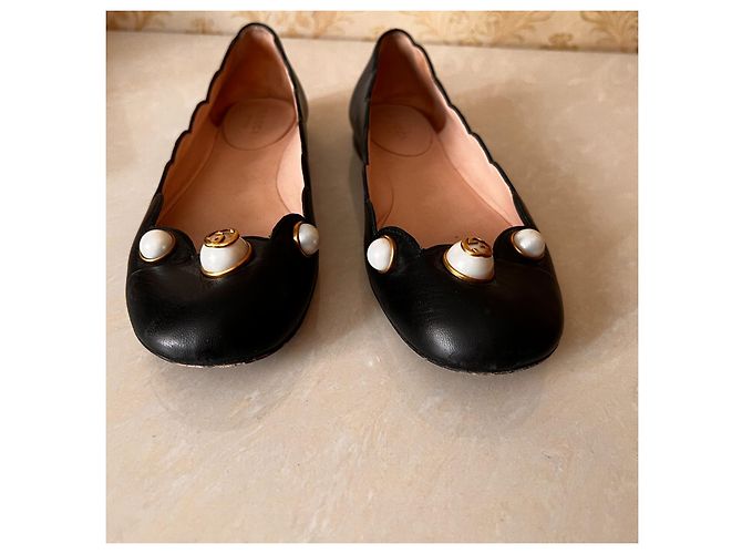 Bailarinas Gucci de piel negra 36IT Negro - vista 6