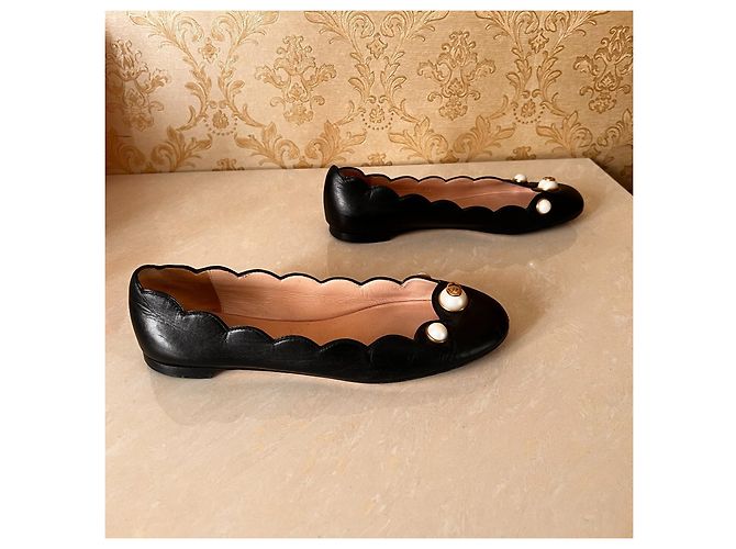Bailarinas Gucci de piel negra 36IT Negro - vista 8