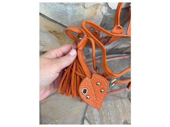 Borsa Miu Miu trasparente arancione in plastica - vista 11