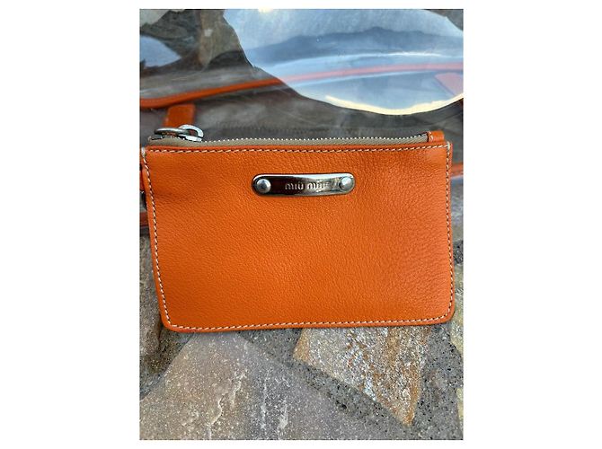 Borsa Miu Miu trasparente arancione in plastica - vista 4