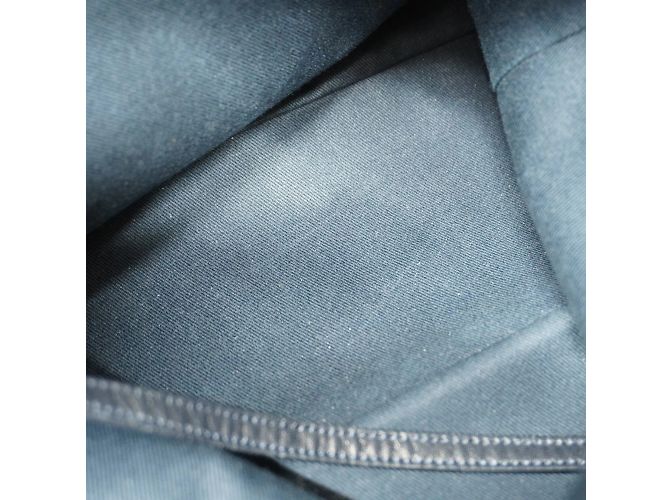 Chanel Deauville Strohhut-Rucksack Weiß Marineblau - Ansicht 14