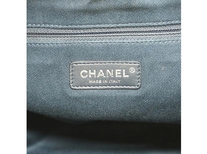 Chanel Deauville Strohhut-Rucksack Weiß Marineblau - Ansicht 5
