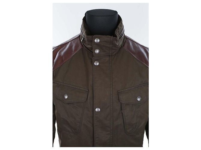 Hackett London Lederjacke Khaki - Ansicht 2