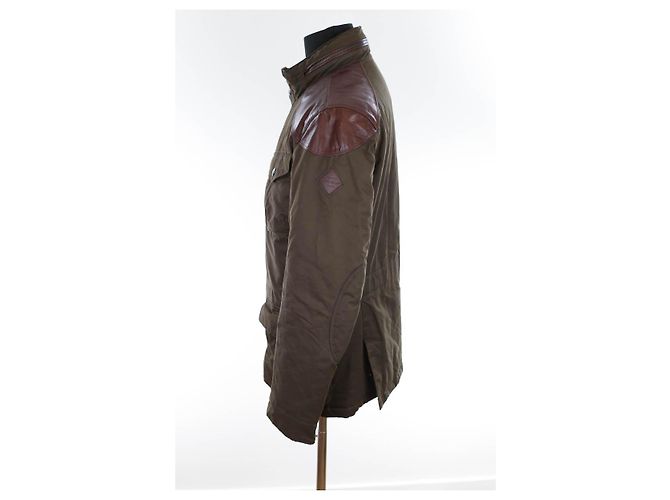 Hackett London Lederjacke Khaki - Ansicht 3