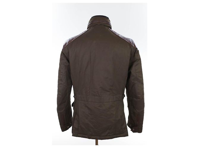 Hackett London Lederjacke Khaki - Ansicht 4