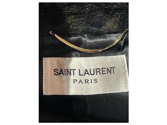 Abrigos SAINT LAURENT T.FR 38 Lana Negro - vista 5