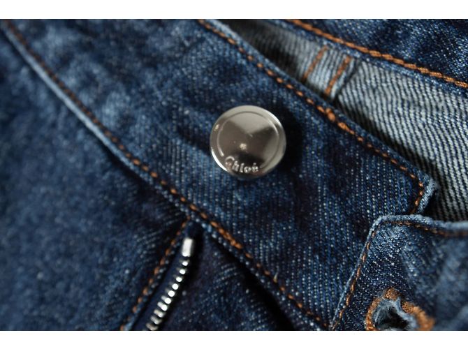 Chloé, Patchwork-Jeans in Blau - Ansicht 6