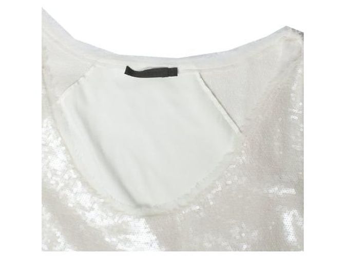 Top sin mangas con lentejuelas Donna Karan Blanco - vista 5