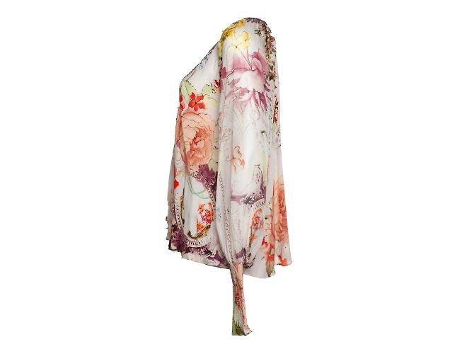 Camilla, blusa de estampado floral con strass - vista 2