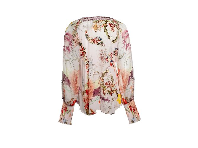 Camilla, blusa de estampado floral con strass - vista 3