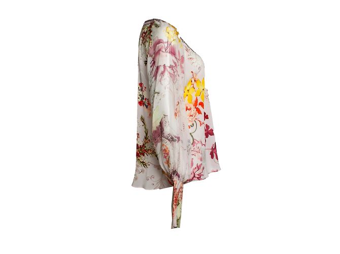 Camilla, blusa de estampado floral con strass - vista 4