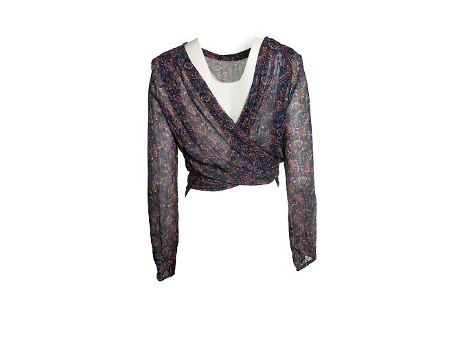 Ba&sh, blusa envolvente Danny con estampado floral Multicolor - vista 2