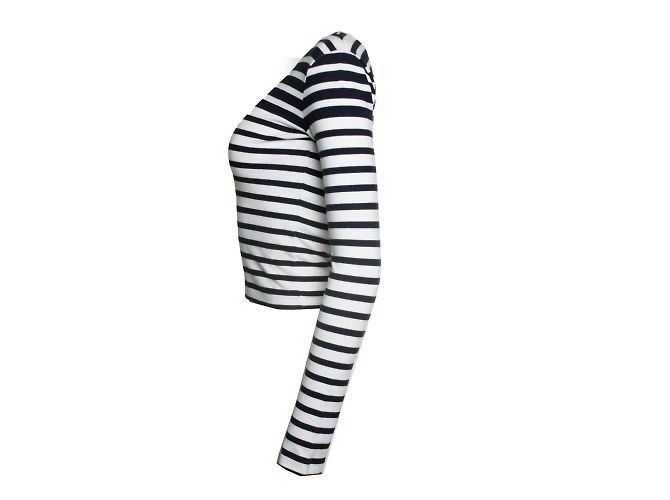 T By Alexander Wang T de Alexander Wang, top de cuello redondo a rayas Blanco Azul - vista 2