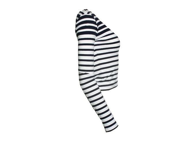 T By Alexander Wang T de Alexander Wang, top de cuello redondo a rayas Blanco Azul - vista 4