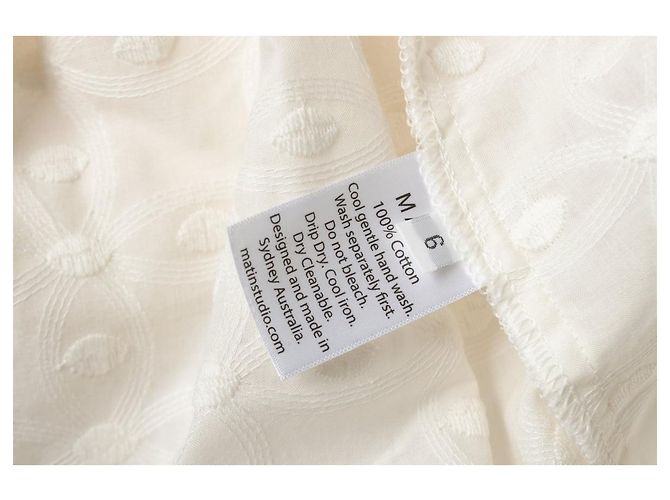 Autre Marque Ecru besticktes Kleid mit Rüschen Matin - Ansicht 6