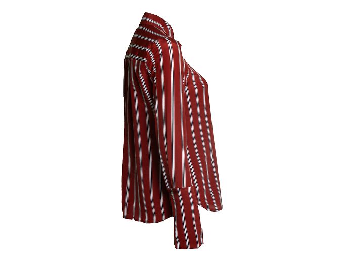 Autre Marque FRAME, camicia a righe rossa Rosso - vista 4