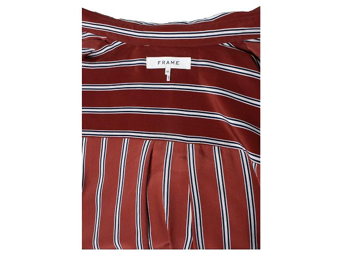 Autre Marque FRAME, camicia a righe rossa Rosso - vista 5