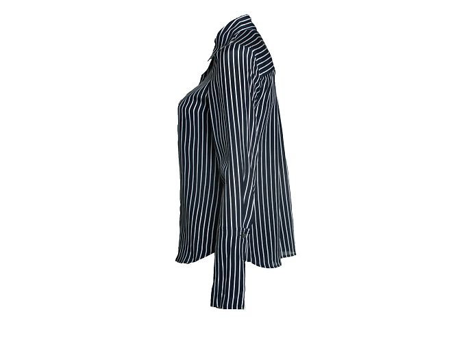 Autre Marque FRAME, camicia a righe blu e bianca Bianco - vista 2