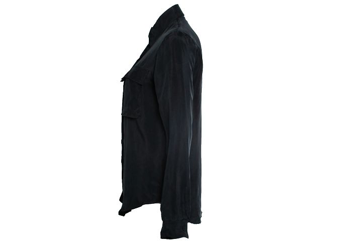 Anine Bing, camicia nera con tasche Nero - vista 2