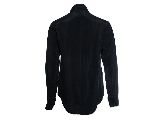 Anine Bing, camicia nera con tasche Nero - vista 3