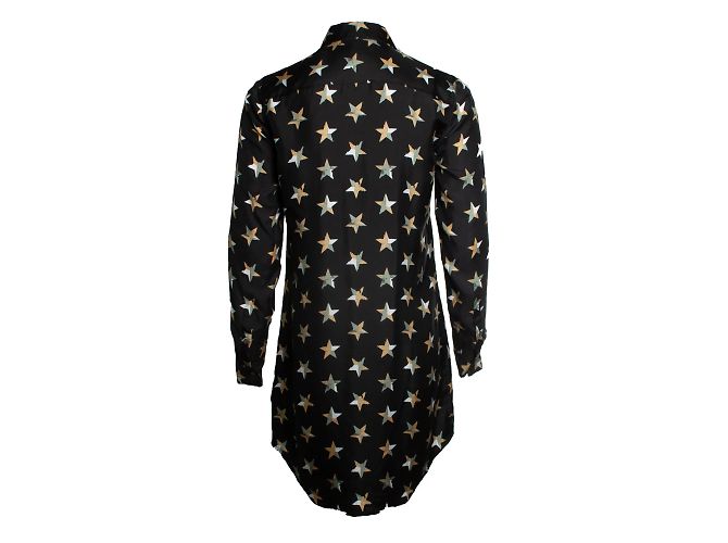 Equipment Ausrüstung, Blusenkleid mit Sternenprint Schwarz - Ansicht 3
